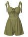 Light Green 1950s Solid Bind Pleated Romper, vintage romper, retro jumpsuit - perfect for women who love vintage and retro fashion