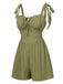 Light Green 1950s Solid Bind Pleated Romper, vintage romper, retro jumpsuit - perfect for women who love vintage and retro fashion
