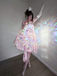 Light Pink 1920s Satin Square Neck Back Bow Dress - vintage dress, retro fashion, Gatsby party