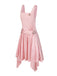 Light Pink 1920s Satin Square Neck Back Bow Dress - vintage dress, retro fashion, Gatsby party
