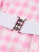 This Light Pink 1950s Halter Plaids Belted Dress wraps her in 1950s elegance, one twirl at a time