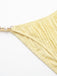 Light Yellow 1980s Sheer Halter Ruched Bikini Set: beautiful vintage swimwear, retro swimsuit, pin-up style with timeless appeal