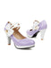 Mary Jane Color Block Side Bow High Heel Shoes — vintage vintage charm for her modern wardrobe