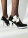 This Mary Jane Color Block Side Bow High Heel Shoes whispers vintage secrets to those who notice