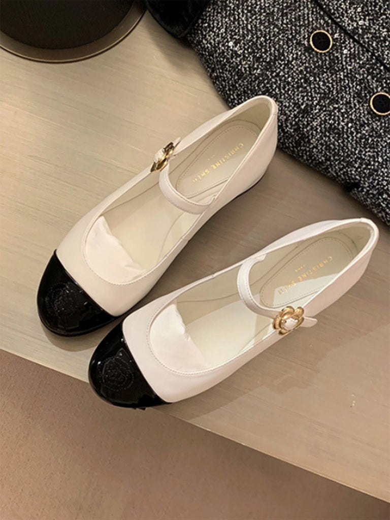 Mary Jane Thick Heel Leather Shoes: timeless vintage elegance she makes her own