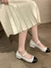 This Mary Jane Thick Heel Leather Shoes whispers vintage secrets to those who notice
