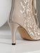 Mesh Patchwork Peep Toe High Heel Sandals - vintage shoes, retro heels