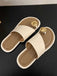 This Metal Thumb-Toe Beach Sandals carries vintage vacation dreams in every stitch