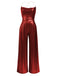 Metallic 1980s Cowl Neck Spaghetti Strap Jumpsuit — 1980s style that transcends decades