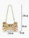 Metallic Bow Beaded Chain Bag - vintage fashion, retro style