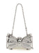 Metallic Bow Beaded Chain Bag - vintage fashion, retro style
