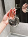 Metallic Ribbed Heart-Shaped Hard Shell Mini Bag - vintage fashion, retro style
