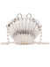 Metallic Shell-Shaped Beaded Chain Clutch Bag - vintage fashion, retro style