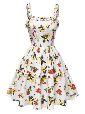 1940s Back Hollow Lemon Floral | 1940s | vintage dress, retro fashion