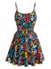 Multicolor 1940s Floral U-Neck Tankini Set, vintage fashion, retro style - perfect for women who love vintage and retro fashion