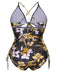 She's wearing 1940s Print One-Piece Swimsuit and the whole beach remembers the 1940s
