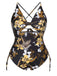 1940s Print One-Piece Swimsuit — because 1940s glamour never goes out of style