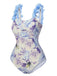 Multicolor 1950s 3D-Flowers Spaghetti Straps Swimsuit, vintage swimsuit, pin-up swimwear - perfect for women who love vintage and retro fashion