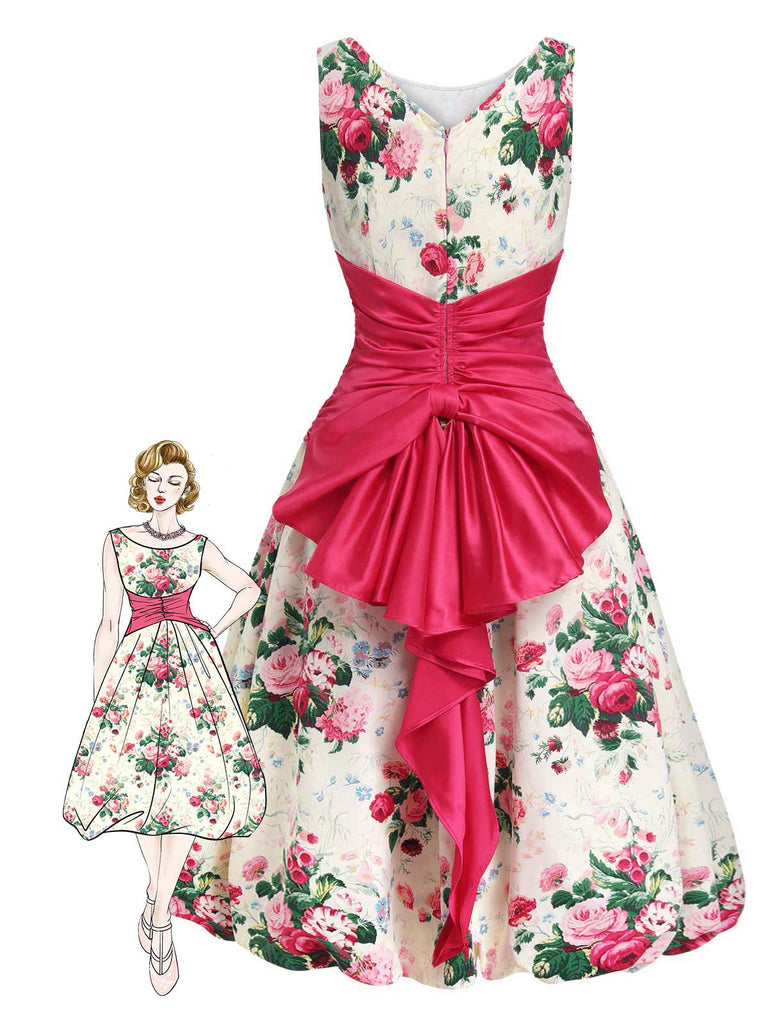 white christmas dresses Vintage Floral Mini Dress Small