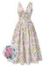 1950s Deep VNeck Antique Floral | 1950s | vintage dress, retro fashion