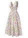 1950s Deep VNeck Antique Floral | 1950s | vintage dress, retro fashion