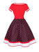 Multicolor 1950s Polka Dots Patchwork Belted Dress — vintage elegance for the modern woman