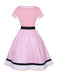 Multicolor 1950s Polka Dots Patchwork Belted Dress — vintage elegance for the modern woman
