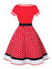 Multicolor 1950s Polka Dots Patchwork Belted Dress — vintage elegance for the modern woman