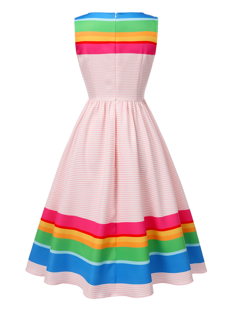 rainbow dresses Indy V Neck Rainbow Crystal Fringe Mini Dress main image 1