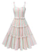 Multicolor 1950s Spaghetti Strap Striped Dress, vintage dress, retro fashion, rockabilly, pin-up fashion - perfect for women who love vintage and retro fashion