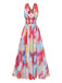 Pat 1950s Floral V Neck Dress