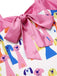 Multicolor 1960s Bow Puppy Print Dress — a 1960s silhouette that turns sidewalks into runways
