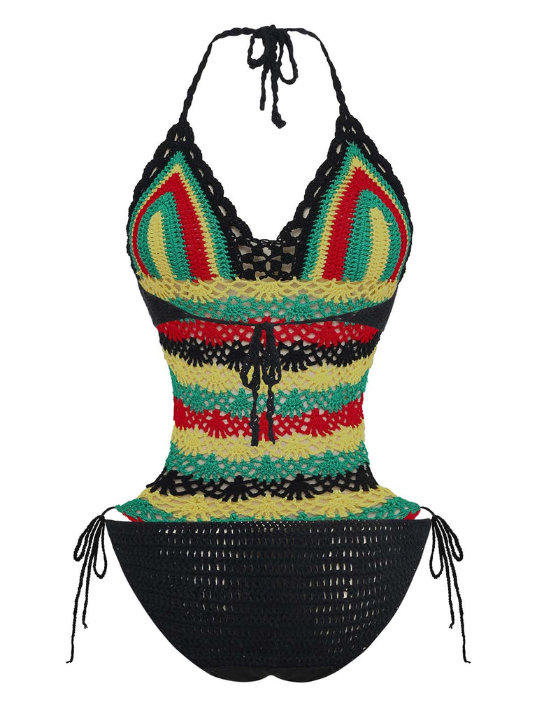 1960s Crochet One Piece One Piece Swimsuit 2