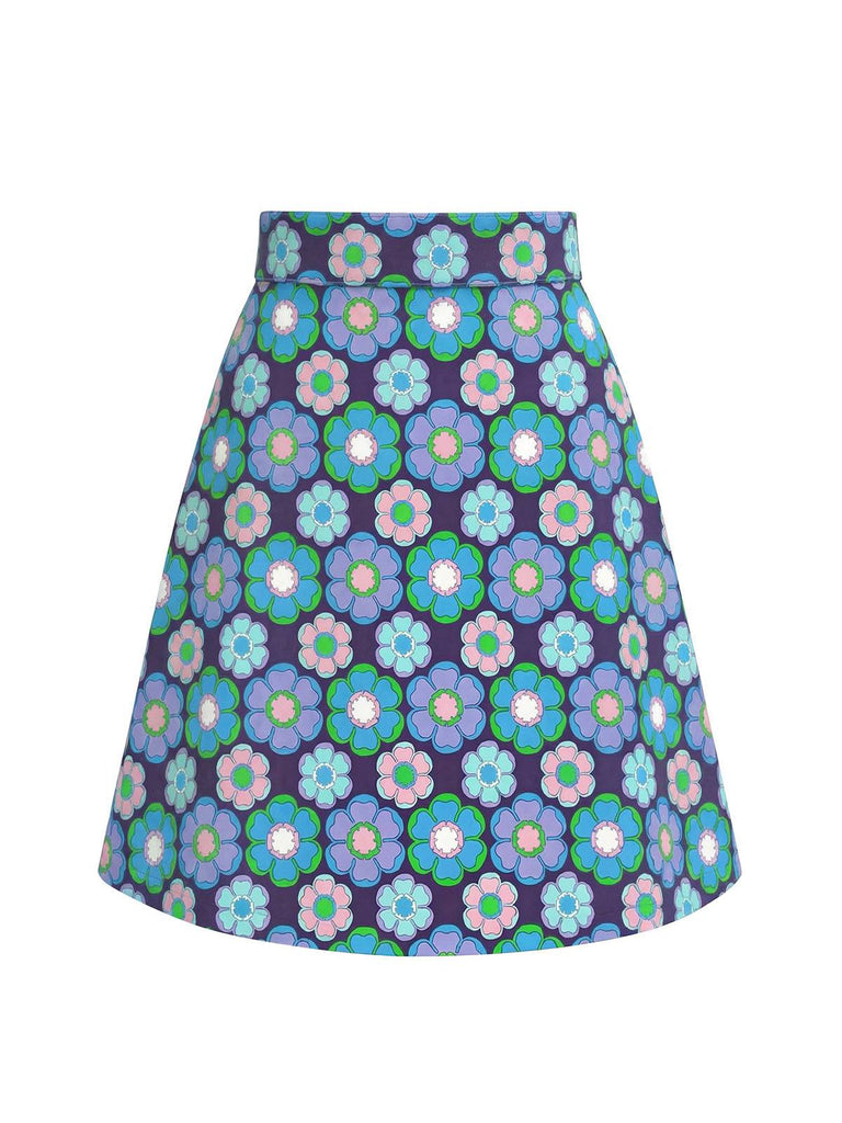 Floral patterned skirt on a white background