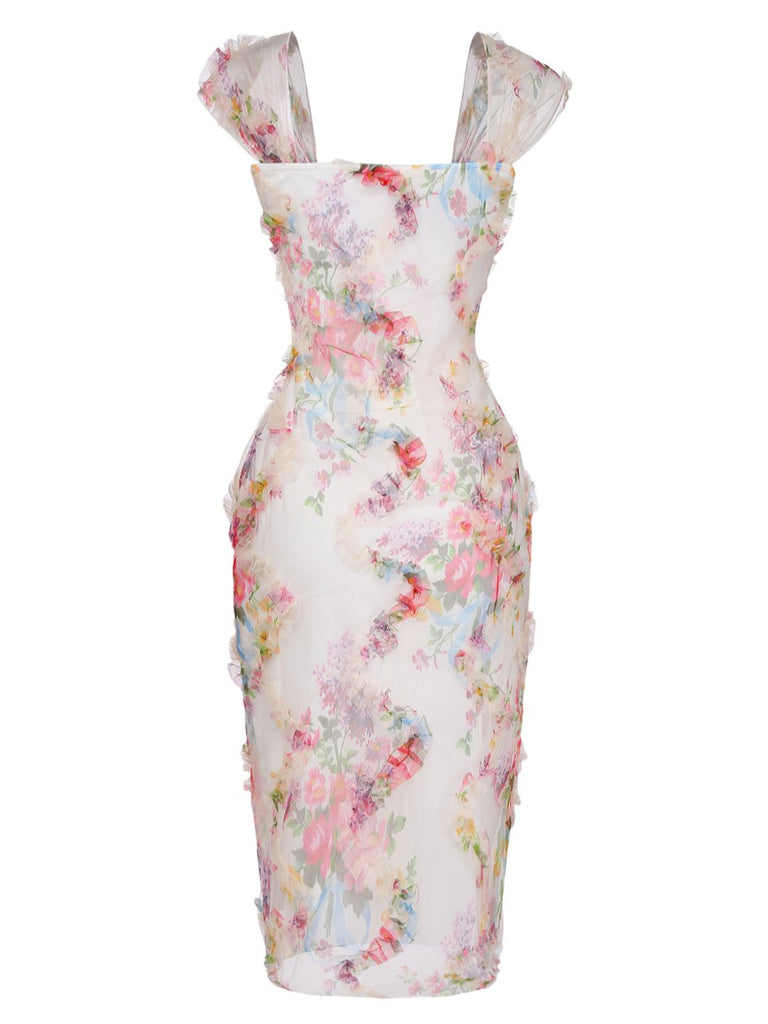 Pat 1950s Floral Vintage Classic Dress 8