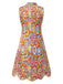 Multicolor 1960s Pearl Button Sleeveless Dress, vintage dress, retro fashion - perfect for women who love vintage and retro fashion