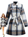 Multicolor 1960s Plaid Belted Shirt Dress - vintage dress, retro fashion
