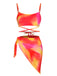Multicolor 1960s Spaghetti Strap Swimsuit Set, vintage swimsuit, pin-up swimwear - perfect for women who love vintage and retro fashion