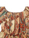 Multicolor 1970s Bohemian Off-Shoulder Romper - vintage jumpsuit, retro fashion
