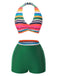 1970s Boho Stripes Swimsuit With | 1970s | vintage swimsuit, retro beachwear