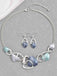 Multicolor Shell Necklace & Earrings Set - vintage fashion, retro style