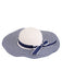 Navy Blue Retro Classic Stripes Straw Sun Hat, vintage fashion, retro style - perfect for women who love vintage and retro fashion