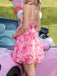 Pink 1950s 3D Floral Hollow Out Dress
