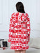 [Plus Size] 1940s Christmas Print Flannel Thickened Sleepwear