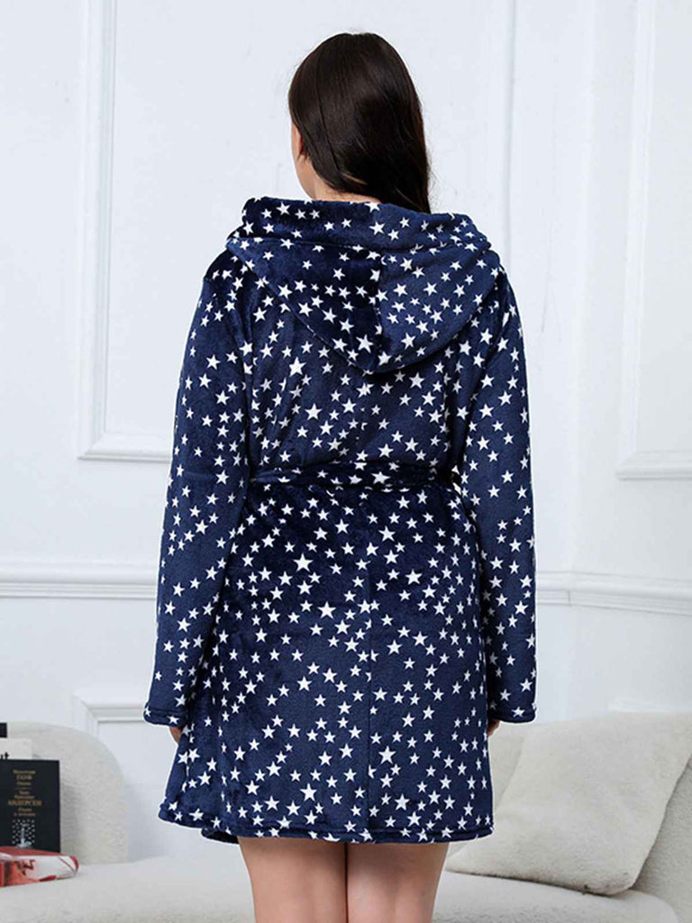 [Plus Size] 1940s Christmas Print Flannel Thickened Sleepwear