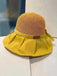Vintage Canvas Brim Bow Sun Hat
