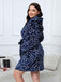[Plus Size] 1940s Christmas Print Flannel Thickened Sleepwear