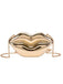 Lip-Shaped Metallic Shoulder Bag