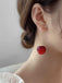 Red Cherry Drop Earrings