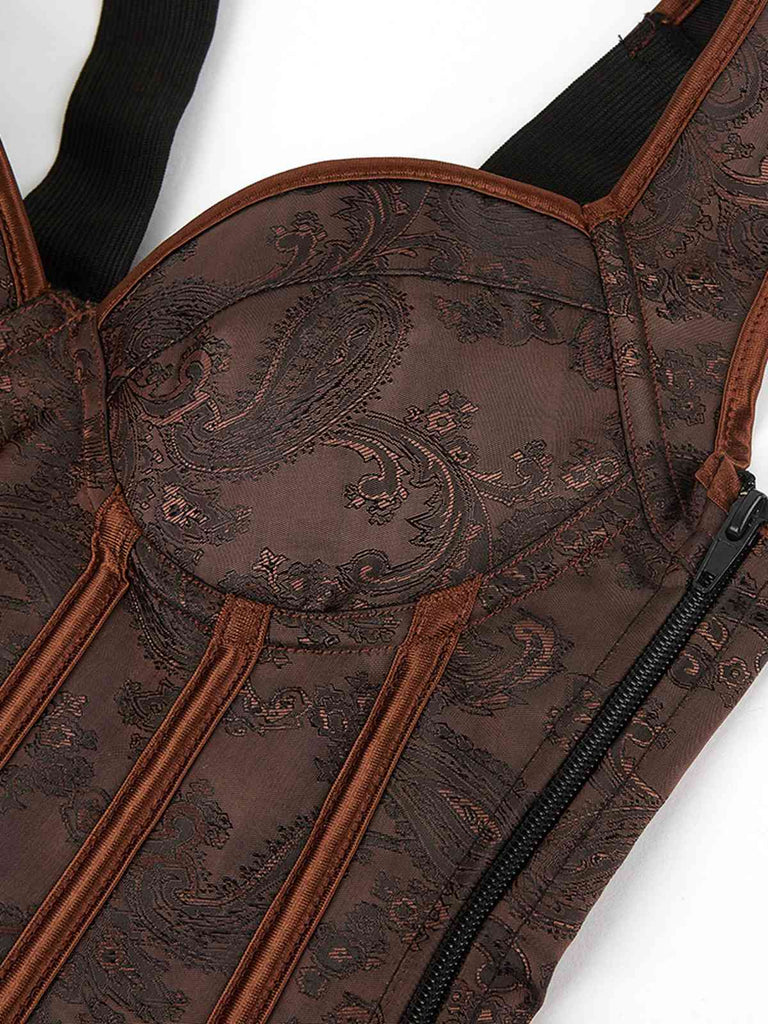 Coffee Steampunk Strap Gothic Corset